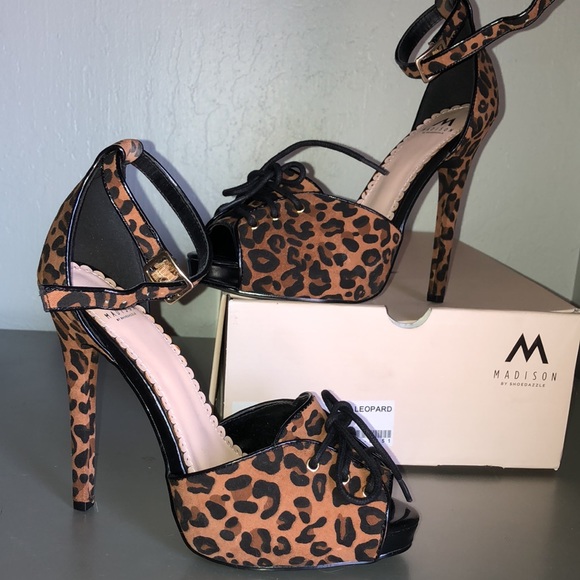 Leopard “Sable” Madison by Shoedazzle heels, size 6.5 - Picture 2 of 6